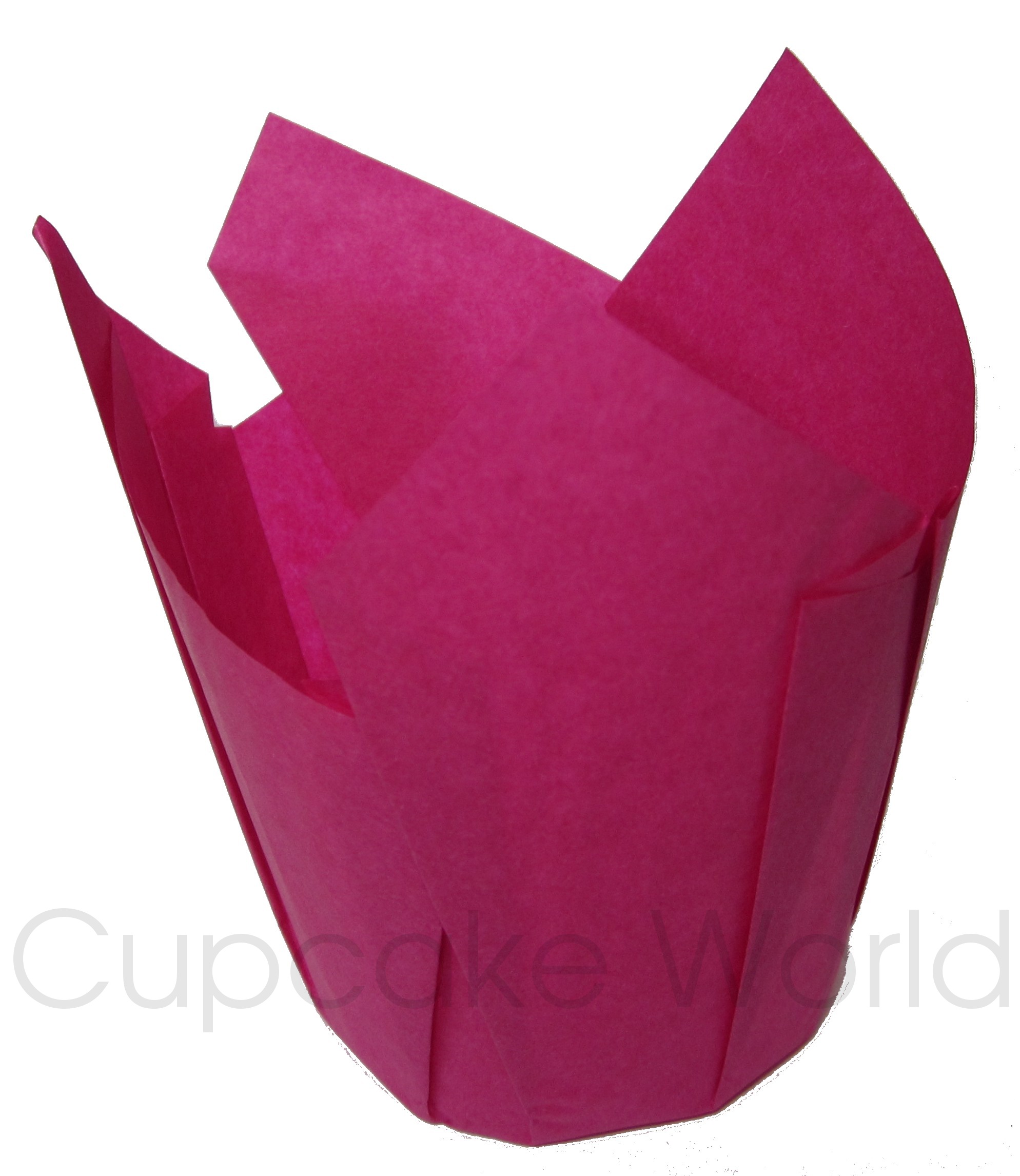 25PC CAFE STYLE HOT PINK PAPER CUPCAKE MUFFIN WRAPS STANDARD